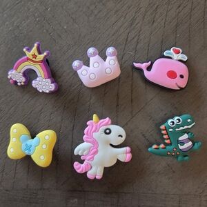 Colorful Cartoon Shoe Charms Set Of 6
